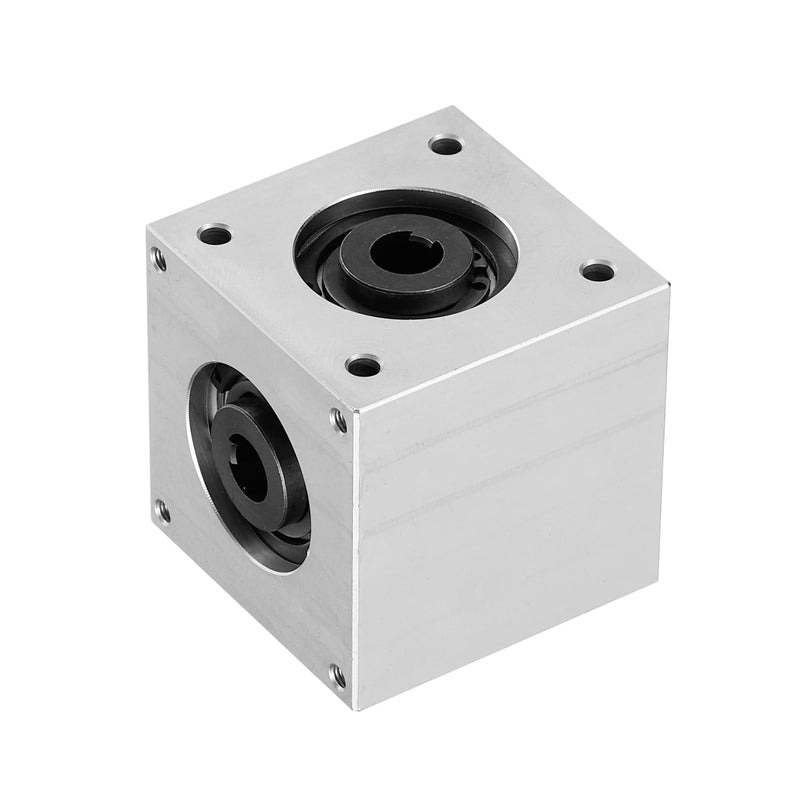 [Australia - AusPower] - uxcell Gear Box 90 Degree Right Angle Bevel Gearbox 1:1 Single Output Shaft 1 Module 20 Teeth Bevel Gear Aluminum Frame Simple Mechanical DIY Module 8mm Shaft(Bore with Keyway) Single Output Bore with Keyway 