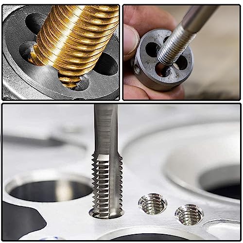 M8 x 1 Metric Tap and Die HSS | M8 x 1.0 mm tap and die, right thread fine thread cutter, straight ribbed thread cutter