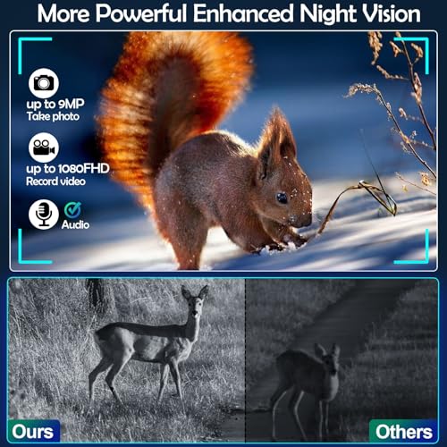 Nightiger Night Vision Binoculars High Resolution 6x5 Excellent Color Optics Built-in 6000mAh Rechargeable Batteries FHD Night Vision Goggles with Camera Night Vision Monocular Telescope Binoculars