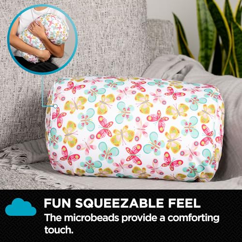Brookstone Squishy FOM Cushion Pillow, Small 12 x 7 in, Butterflies