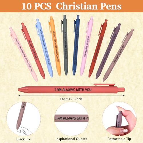 20pcs Christian Ballpoint Pen and Notebook Bulk Christian Gifts Retro Colour
