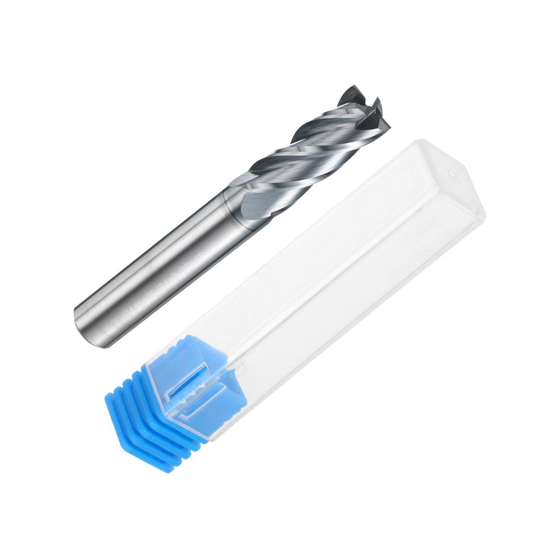HARFINGTON Carbide Square Nose End Mill Bit 25/64" Cut Dia 4 Flutes TiAlN Coated Milling Cutter for Hardened Steel Metal (25/64" Shank 1" Cut Length 2-3/4" Long 30 Degree Helix HRC53-55)