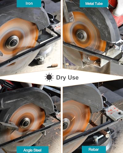 Metal Saw Blade 184 mm 48T for Rebar Steel, Angle Steel, Pipes, Profiles, Ceramic Carbide Tipped Saw Blade with 15.875 mm Bore 184mm 1