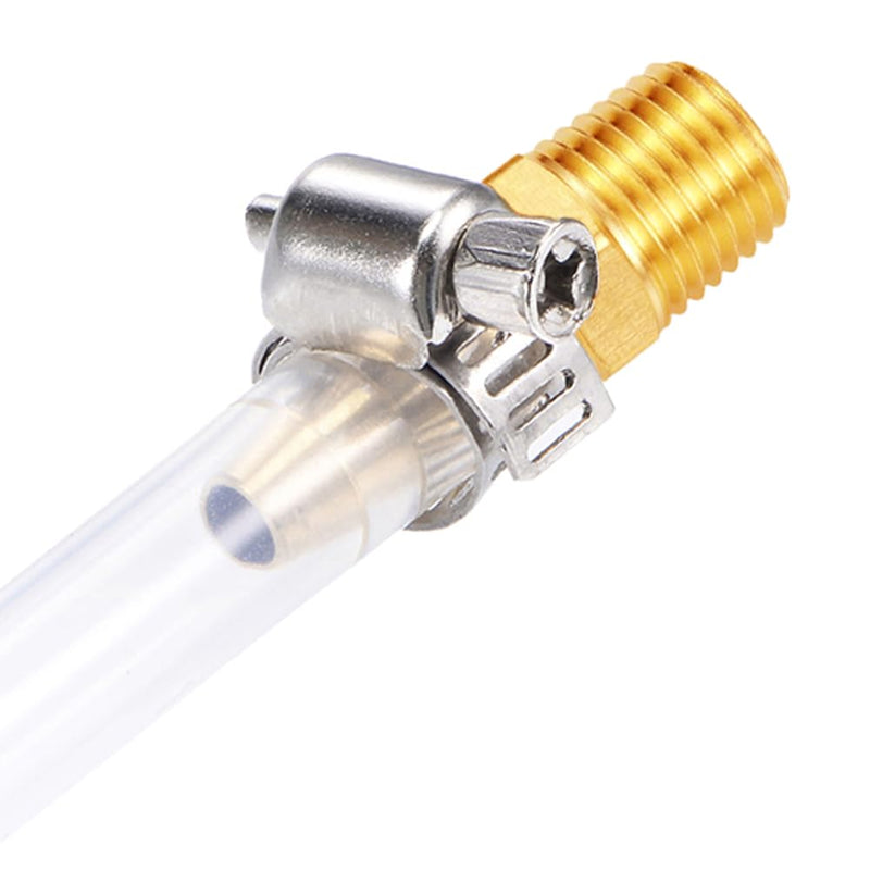 [Australia - AusPower] - 6PCS Brass Hose Barb Fittings 1/4" NPT Male to 3/8" Barb Adapter Connector Include 6 Stainless Steel Clamps for Water/Oil/Gas 3/8"Barb 1/4"NPT Male 