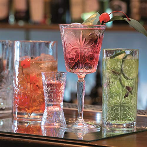 Barski Glass - Reversible Shot Glass - Jigger Tumbler - Designed Tumblers - Use for Liquor - Vodka - Cocktail - Set of 6 Glasses - One side is 1 oz, Other Side is 2 oz. - Made in Europe