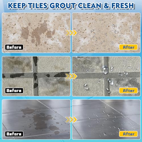 Bellisinno clear waterproof grout sealer spray for shower tile, bathroom floor, stone, and marble, 200ml