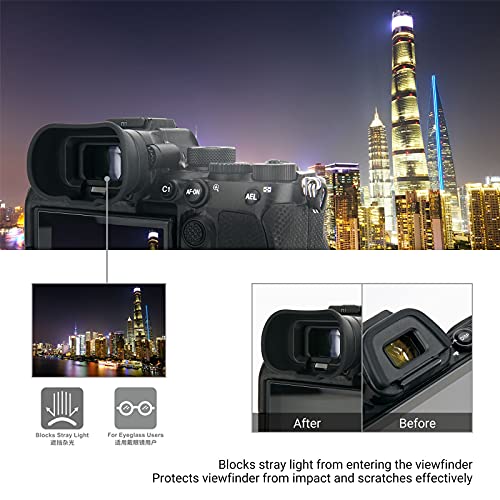 Camera Eyecup + Hard Camera Pouch：Camera Eyecup for Sony with Hard Camera Travel Carrying Case