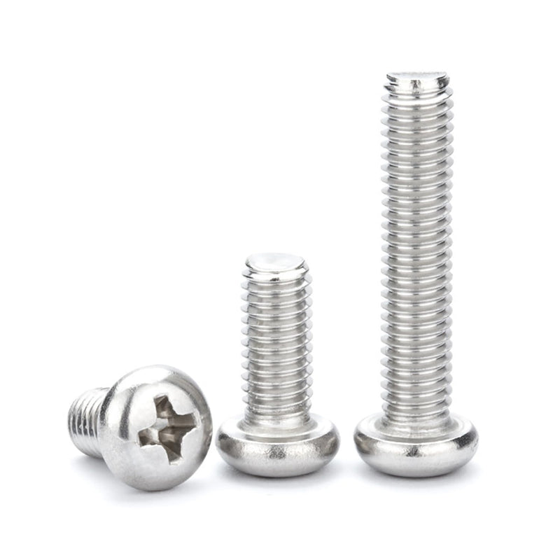 [Australia - AusPower] - 5/32-32 x 1'' (50Pack) Pan Head Machine Screw, Phillips Drive, 304 Stainless Steel 18-8, Bright Finish, Fully Machine Thread 5/32 x 1'' 