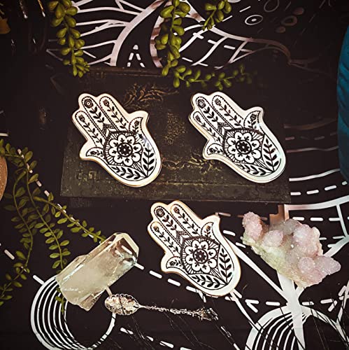 Jewelry Trinket Ring Dish Ceramic Hamsa Evil Eye Hand of Fatima Holder Key Ashtary Trinket Plate Bowl Small Boho Home Decorative Cute Decor Jewelry Tray Dish Gift Mom Brithday