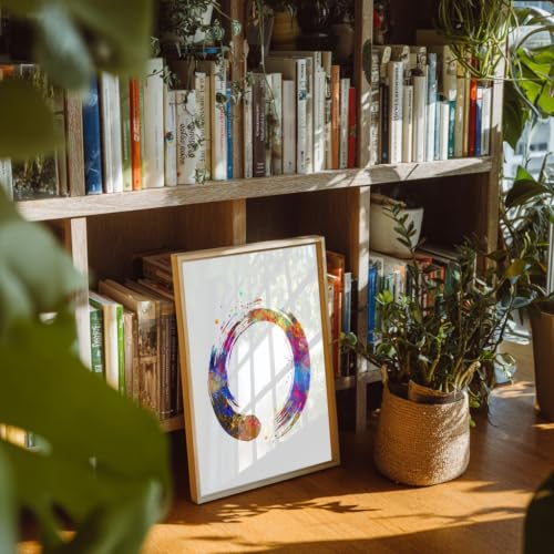 Dignovel Studios 11X14 Unframed Zen Circle Enso Symbol Buddhism Meditation Yoga Watercolor Art Print Poster Giclee Decor Home N428 14"L x 11"W
