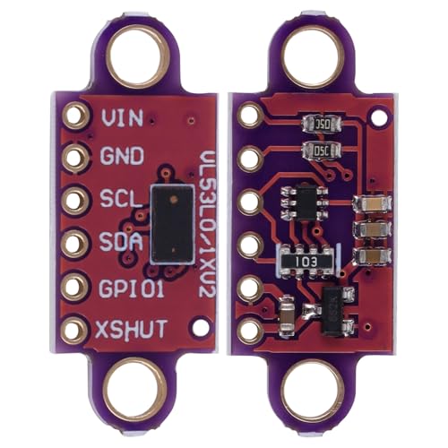 5PCS VL53L0X ToF Sensor, VL53L1X V2 Flight Time Laser Distance Sensor Breakout Module 3-5V I2C IIC for Arduino, ESP32