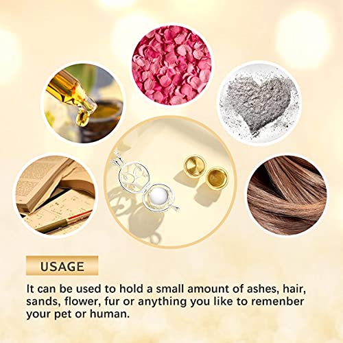 INFUSEU Unique Urn Necklaces for Ashes for Women, Cremation Jewelry for Human Pet Ashes, 24 Inch Chain Dream Catcher Silver