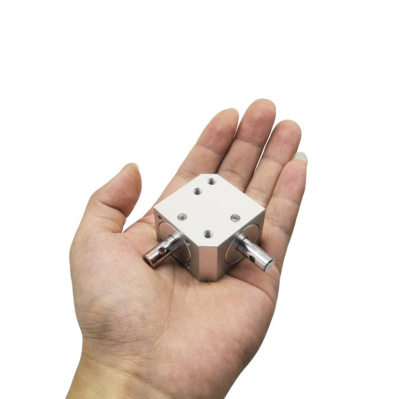 [Australia - AusPower] - 1:1 Right Angle Tapered Bevel Gearbox Mini 1 Module 20 Teeth 90° Angle Drive Steering Gear Device Simple Mechanical DIY Module with 8mm Shaft 1 short output shaft 