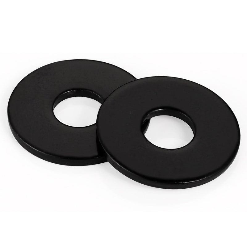 [Australia - AusPower] - 1/4" Stainless Flat Washers, 7/10" Outer Diameter, 18-8 (304) Stainless Steel Metal Washers for Screws and Bolts, Black Finish (50 PCS) 1/4" x 7/10" OD 