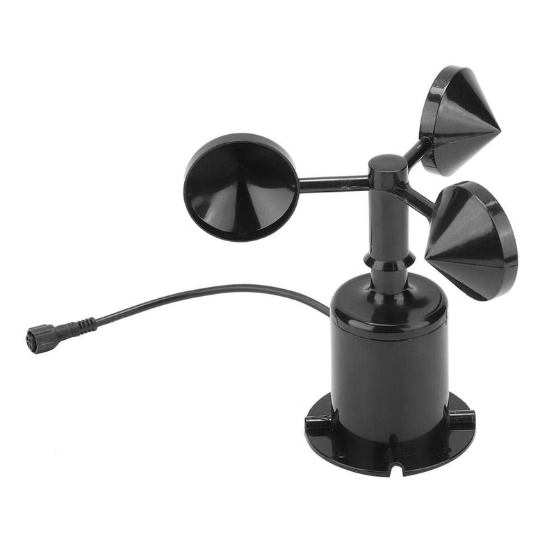 [Australia - AusPower] - Mumusuki 0-70 m/s Ambient Signal Output Pulse Type Carbon Wind Speed Sensor Anemometer Three Cups Transmitter Wind Speed Sensor Anemometer 