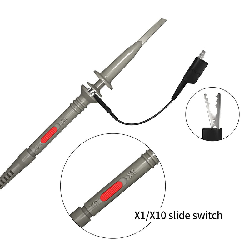 [Australia - AusPower] - Greluma Universal Oscilloscope Clamping Probes 100 MHz with Accessory Kit 1 x 10 x Pack of 2 