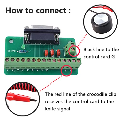 CNC Router Z-Axis Tool Setting Touch Probe Block Milling CNC Router Mill Zero Check Touch Plate for CNC Engraving Machines, With Wire End Caps (7 Packs)