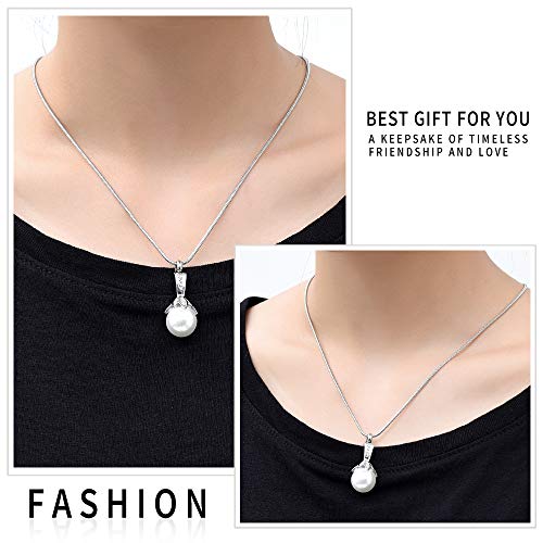 Memorial Jewelry Pearl Urn Necklace - Cremation Ashes Holder Keepsake for Women Silver