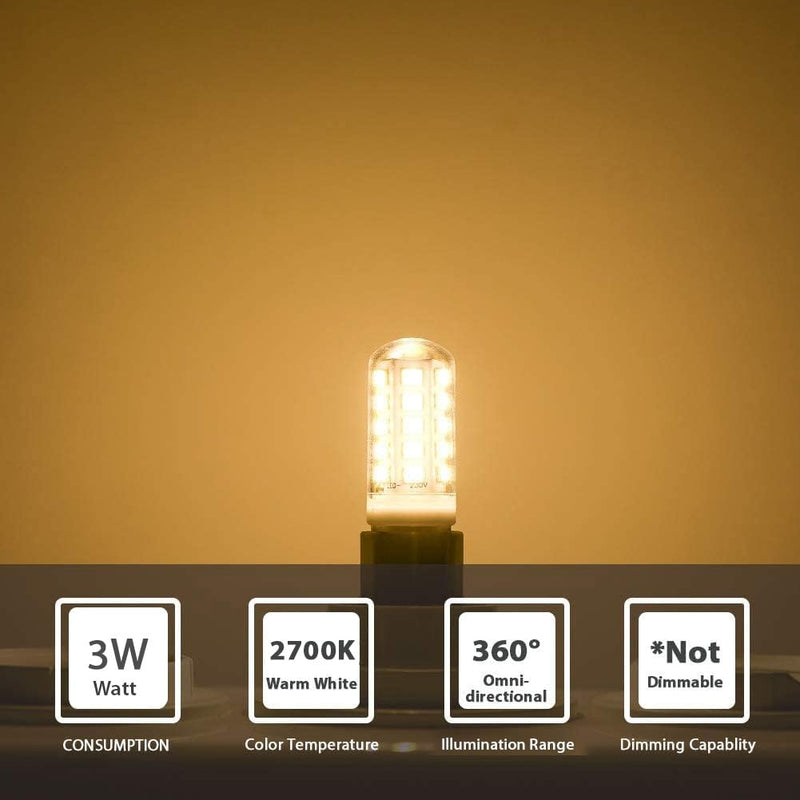 G9 LED Bulbs, 5 W Replacement for Halogen Lamp G9 40 W 33 W, AC 230 V G9 Mini Bulb, No Flickering 420 lm, Not Dimmable, Pack of 5 2700k Warm White 5 Pieces (Pack of 1)