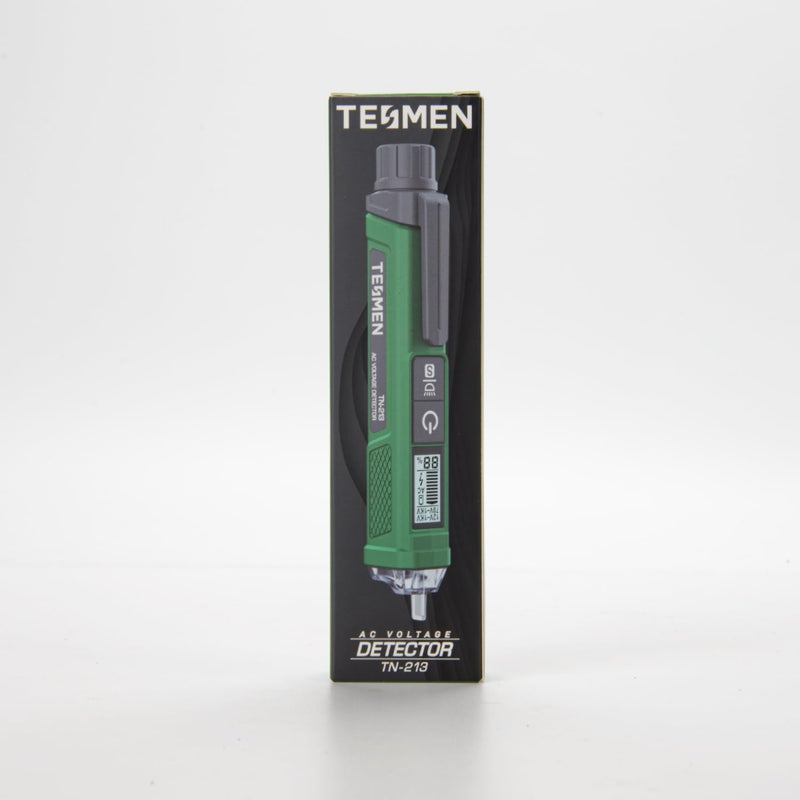 [Australia - AusPower] - Voltage Tester, TESMEN TN-213 Non-Contact Voltage Tester, Electrical Tester, AC 12V-/70V-1000V, Dual-Range, LCD Display in Percentage, Buzzer Alarm, Live Wire Tester, Wire Breakpoint Finder - Green 