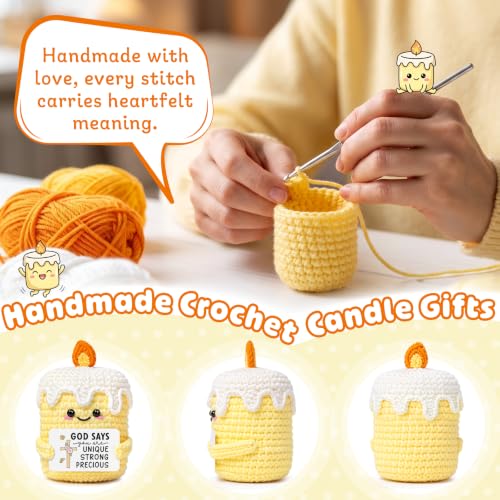 Handmade Crochet Christian Gifts for Women Birthday - Inspirational, Religious Gifts for Women, Sister, Friend, Daughter, Mum, Colleague, Baptism Gift, Home Office Desk Decor