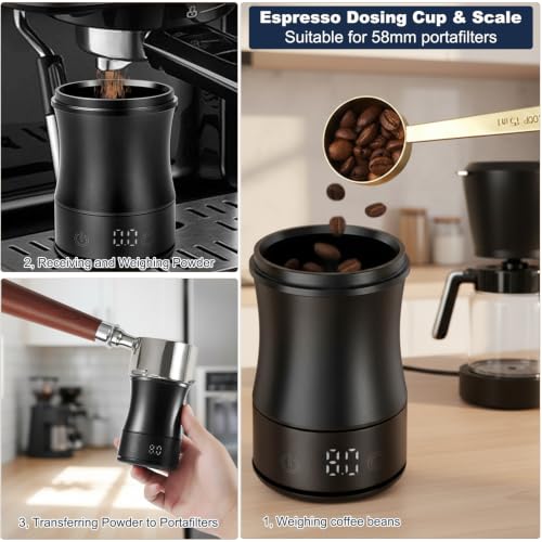 Digital Coffee Scales with Timer, Auto Off Rechargeable Espresso Scale