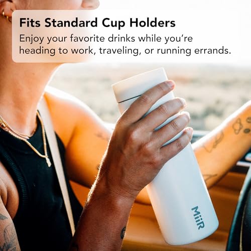 MiiR 360 Traveler, Stainless Steel Double-Wall Vacuum Insulated Tumbler - Leakproof 360 Lid for Easy Sipping on the Go; Perfect for Hot & Cold Drinks Evergreen-Recycled Stainless Steel 16 Ounces