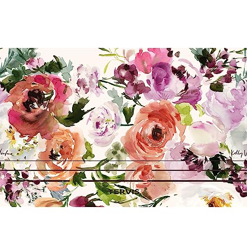 Tervis Traveler Kelly Ventura Floral Collection Heather Rose Triple Insulated Tumbler Travel Cup Keeps Drinks Cold & Hot, 30oz - Stainless Steel, Heather Rose