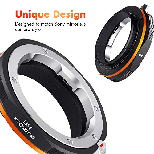 K&F Concept Lens Mount Adapter Compatible for Leica M Lens to Alpha Nex E-Mount Camera Body with Matting Varnish Design