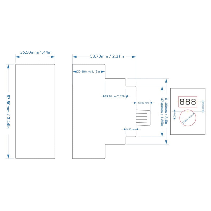 [Australia - AusPower] - 4-20mA Current Signal Generator, Adjustable Current Simulator with 3-Digit Display Analog Simulator for PLC Panel Debugging, Rail Installation for Industrial Equipment Testing 