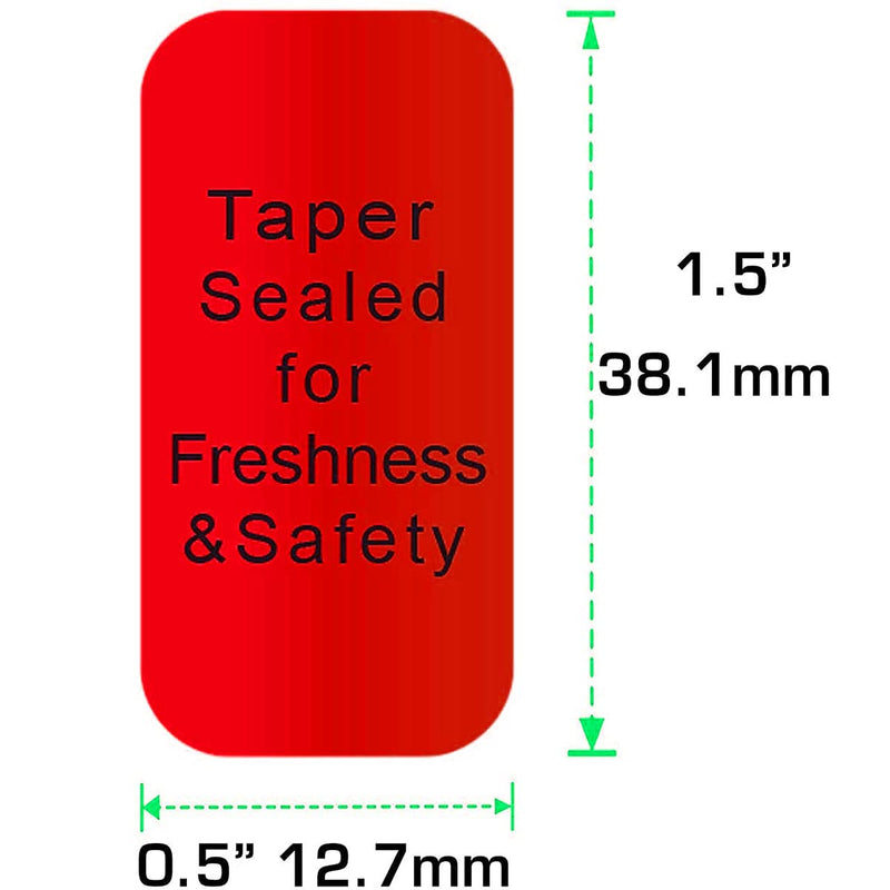 Remarkable Tamper-Evident Food Sealed for Freshness and Safety Stickers,0.5 x 1.5 Inch Tamper Proof Sealed for Freshness Stickers Help Increase Security During Delivery (500 Pcs) (red)