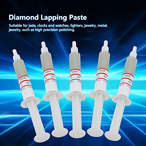 Diamond Abrasive Paste 5-Piece Set Diamond Grinding Polishing Paste Lapping W0.5-W40 320~10000 (W0.5), Polishing Agent (W1 (8000 Mesh Mirror Polishing)) W1 (8000 mesh Mirror Polishing)