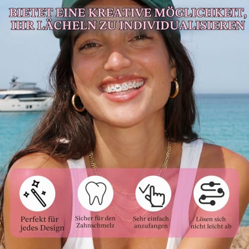 Tartar Set Includes Adhesive, Tool Set and Rhinestones for Dentistry, Tooth Gem Kit for Reflective Dental Decoration