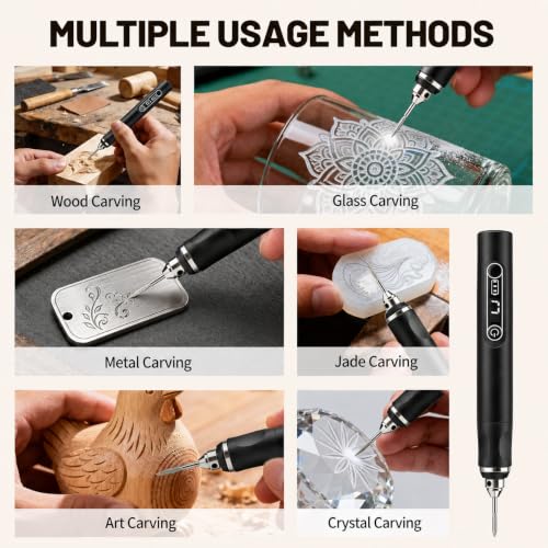 Engraving Pen Kit for Metal Wood Glass Etching DIY Jewelry Making Crafts