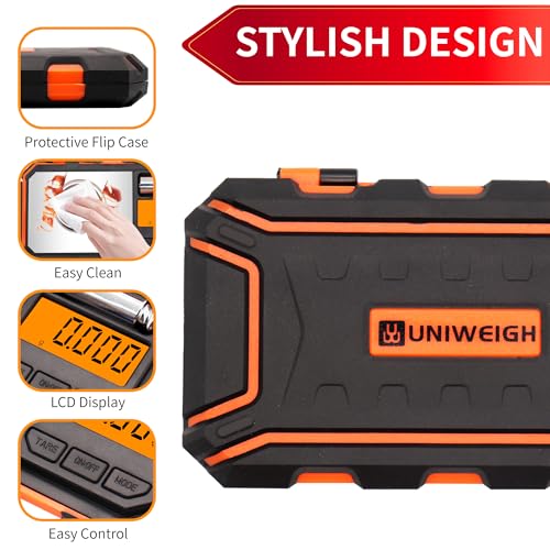 UNIWEIGH Milligram Scale 50g/ 0.001g,Portable Mg Scale with LCD Backlit