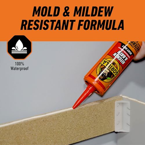 Gorilla Kitchen & Bath construction adhesive caulk, white 9 fl oz cartridge
