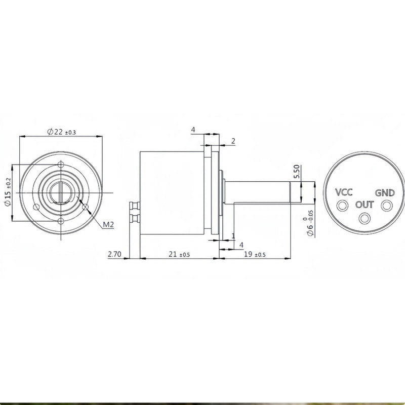 Hall Sensor Resolution, Rotating Hall Angle Sensor 0-360 Degrees 0.088° Resolution Rotation Angle Encoder, 12 Bit Rotatable Hall Sensor 0-5V Analog Output Hall Effect Sensor for Industrial Automation