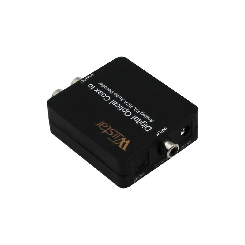 [Australia - AusPower] - Fiber Optical Decoder Support AC3/DTS/Toslink Coaxial Digital to Analog Audio L/R Decoder 3.5mm Earphone 