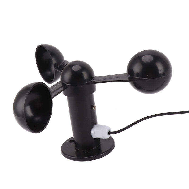 [Australia - AusPower] - Anemometer Sensor, Measures Wind Speeds, Includes 8M Waterproof Cable, Features 4cm Mounting Hole, Anti-Interference Design, 3 Cups Wind Speed Detector 