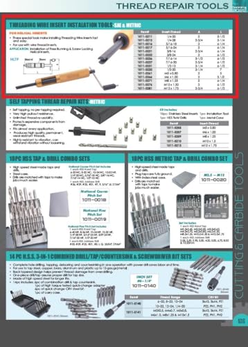 HHIP M8 x 1.25 threading wire insert installation tool for helical threaded inserts