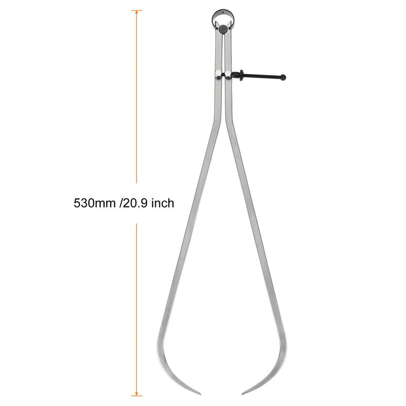 [Australia - AusPower] - HARFINGTON Spring Joint Caliper 20 inch / 500mm Adjustable Spring Outside Caliper with Solid Nut for Wood Turning Lathe Work 