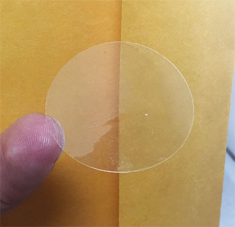 Ultra Clear Retail Wafer Seals for Mailing Packaging 1.25 Inch Round Circle Dots 500 Adhesive Stickers