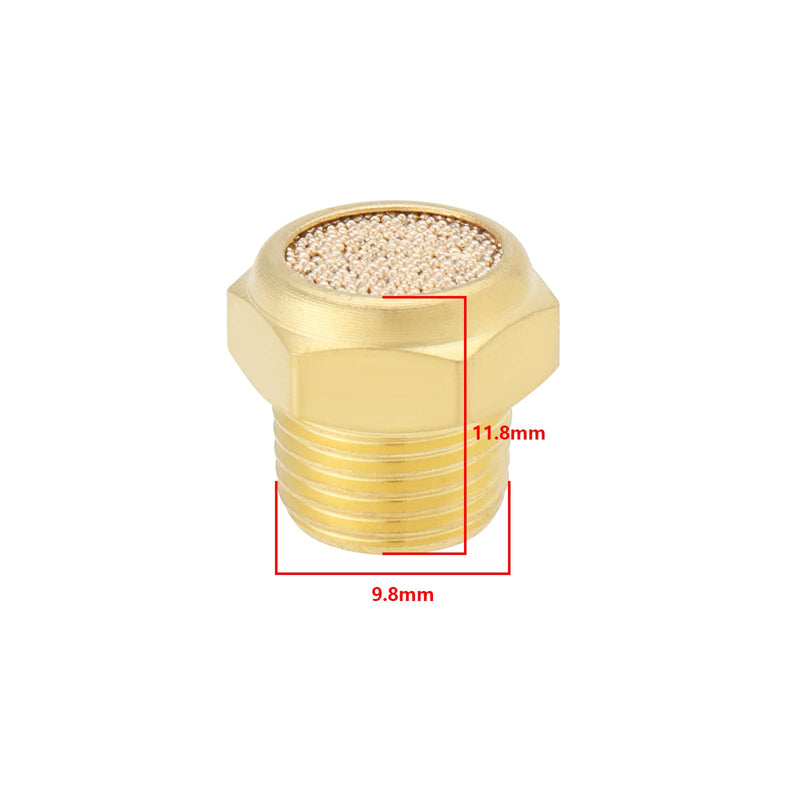 [Australia - AusPower] - SG Store 4 Pieces 1/8 Inch NPT Thread Brass Pneumatic Silencer Connector Brass Pneumatic Silencer Silencer for Cylinder Valves Crankcase Gear Oil Tanks 1/8 Zoll 