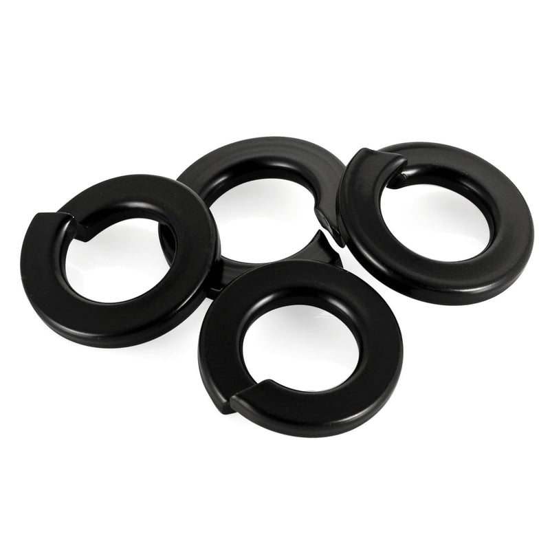 [Australia - AusPower] - M8 Black Spring Lock Washer, 304 Stainless Steel, Black Coating Split Lock Washer Elastic Gasket, for Screws Fasteners, 50 PCS M8 