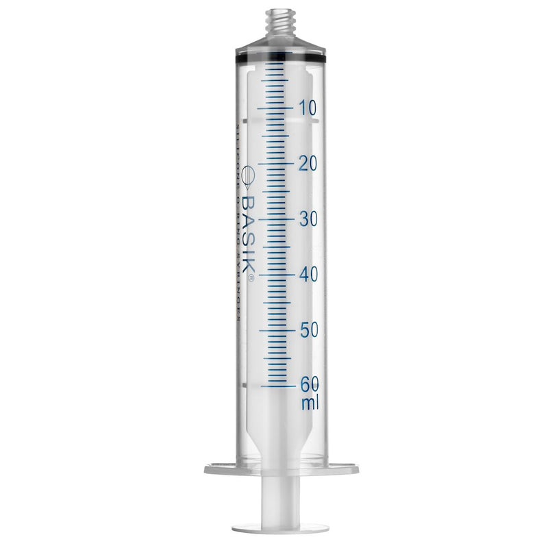 [Australia - AusPower] - BASIK 60cc Compatible With ENFIT Connections Silicone O Ring Reusable Syringe, 6 Pack 