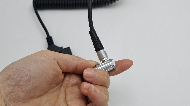 D-TAP to 2 Pin Lemo-Compatible Male Power Cable Suitable for Teradek Z Cam ARRI RED DJI TILTA Paralinx Preston Transvideo Offhollywood Switronix Panasonic (Right Angle) Right angle