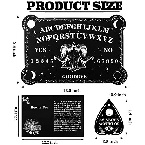 Threan Spirit Board Pendulum Dowsing Planchette Amethyst Set Ram Skull Style