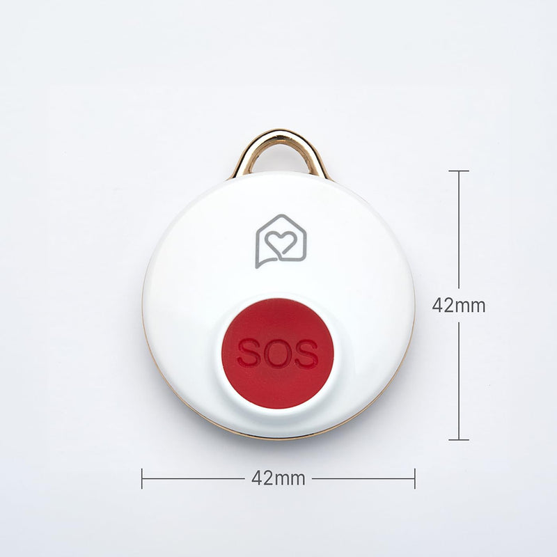 [Australia - AusPower] - SOS Emergency Alert Button for Elderly, Bluetooth Panic Button with App Alert – Lone Worker & Senior Safety Device 