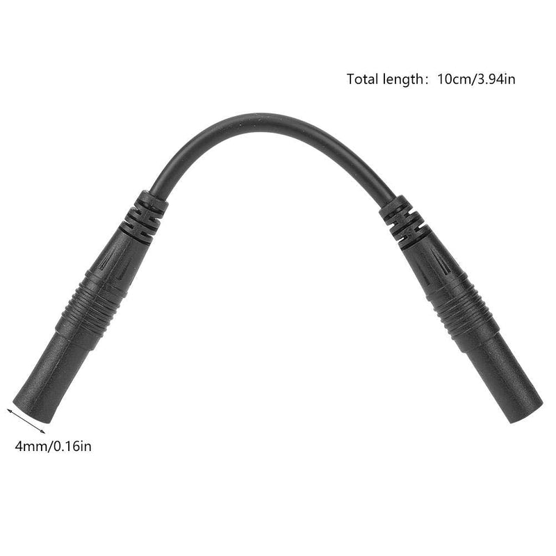 [Australia - AusPower] - 10cm 4mm Test Cable Banana Plug Multimeter Probe Test Cable Female Head Test Probe Cable Wire Cable Banana Plug Test Wire Extension Cable (Black and Red) 
