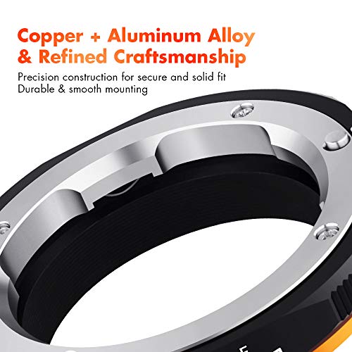 K&F Concept Lens Mount Adapter Compatible for Leica M Lens to Alpha Nex E-Mount Camera Body with Matting Varnish Design